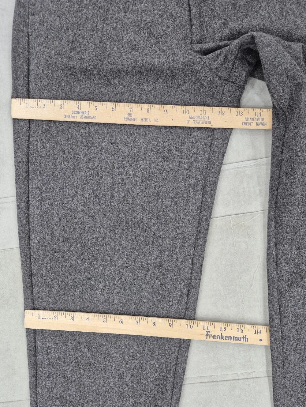 Banana Republic Stretch wool dress pants men's 32R gray flat front straight leg